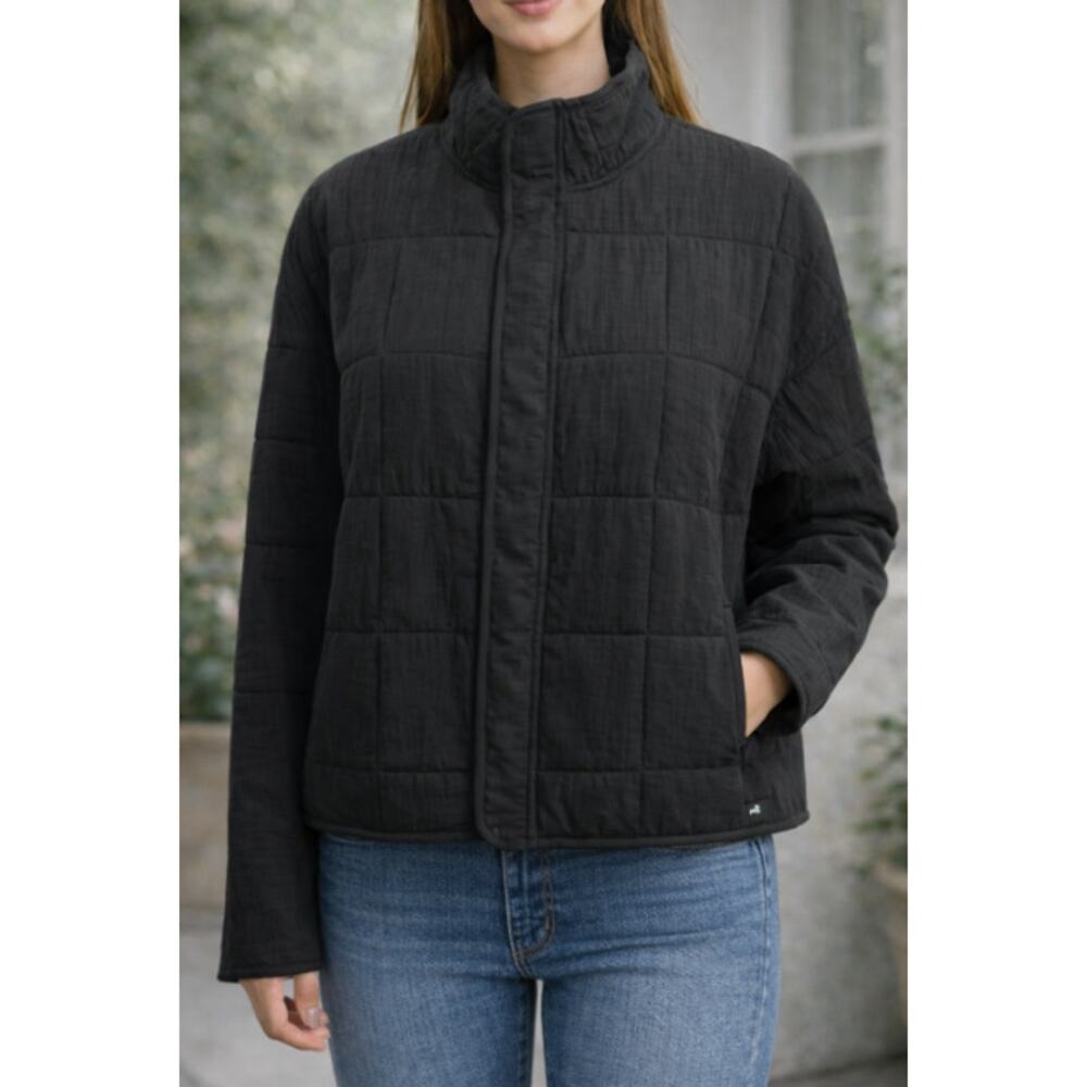 O'Neill Black Puffer Jacket Quilted Design- Size Small